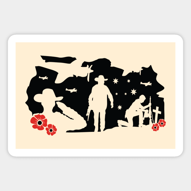 Anzac Day! Lest We Forget! Magnet by ArtOnly